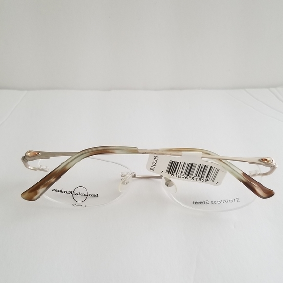 NEW NATURALLY RIMLESS NR 359 Gold 52-18-135 - Picture 8 of 16